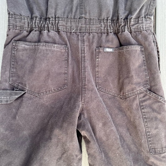 Walls Work Wear Overalls Men’s Large Short Black Insulated Canvas Bib - Picture 10 of 14